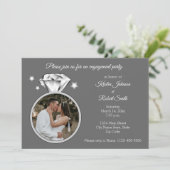 Diamond Ring Engagement party: fotouitnodiging Kaart (Staand voorkant)