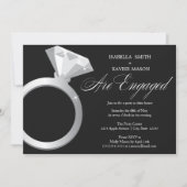 Diamond Ring Engagement Party nodigt uit Kaart (Voorkant)