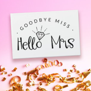 Diamond Ring Goodbye Miss Hallo Mrs Vrijgezellenfe Gastenboek