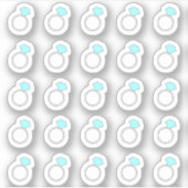 Diamond Ring Herinnering Bruiloft Verloving Planne Sticker (Voorkant)