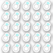 Diamond Ring Herinnering Trouw Verlovingsplanner Sticker (Voorkant)