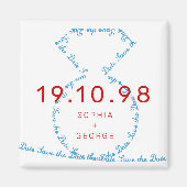 Diamond Ring Loop bespaart de date Wedding Magnet (Voorkant)