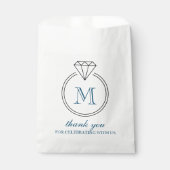 Diamond Ring Monogram Bedankzakje (Voorkant)