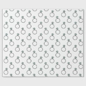 Diamond Ring Pattern - White Cadeaupapier (Vlak)