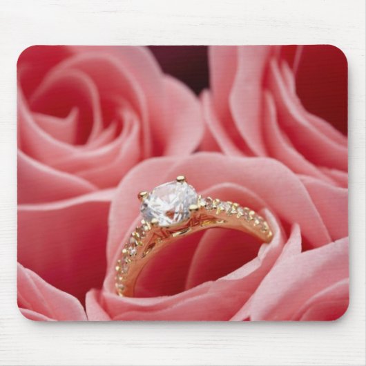 Diamond Ring Rozen Muismat (Voorkant)