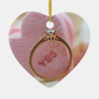 Diamond Ring-voorstel Keramisch Ornament