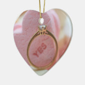 Diamond Ring-voorstel Keramisch Ornament (Links)