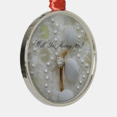 Diamond Ring-voorstel Metalen Ornament (Rechts)