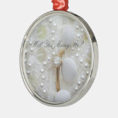 Diamond Ring-voorstel Metalen Ornament (Links)