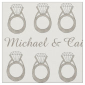 Diamond Ring Wedding Verloving Bride Groom Stof (Close Up)