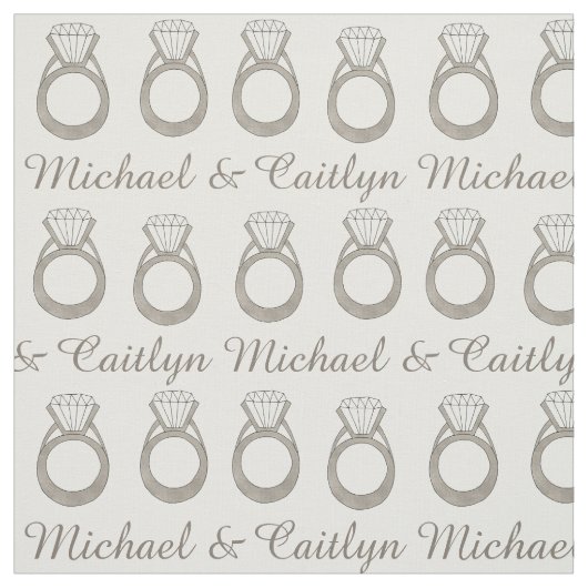 Diamond Ring Wedding Verloving Bride Groom Stof (Swatch)