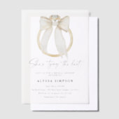 Diamond Ring Ze bindt het knoop Vrijgezellenfeest Vellum Uitnodigingen (Offset)