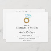 Diamond Ring Zwembad Float Bachelorette Routebesch Kaart (Voorkant / Achterkant)