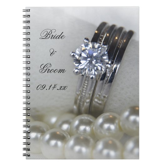 Diamond Rings and Pearls Wedding Notitieboek (Voorkant)