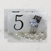 Diamond Rings- en parelnummers Briefkaart (Voorkant / Achterkant)