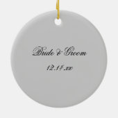 Diamond Rings en White Pearls Verloving Keramisch Ornament (Achterkant)