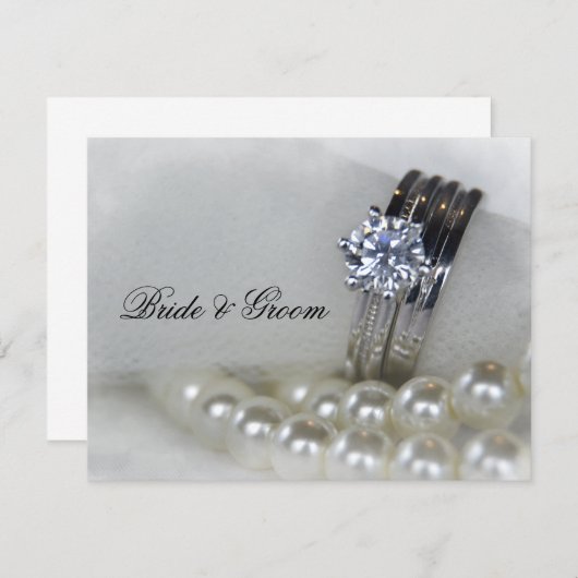 Diamond Rings en White Pearls Wedding (Voorkant / Achterkant)