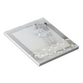Diamond Rings en White Pearls Wedding Notitieblok (Schuin)