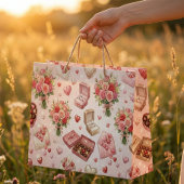 Diamond Rings, Roses & Luxury Gift Boxes Pattern Groot Cadeauzakje