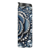 Diamond Roos & Denim Glam Bling Thermosbeker (Geroteerd rechts)