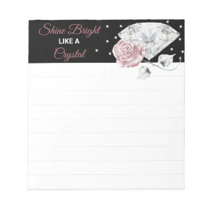 Diamond Roos Floral-Blocnote Notitieblok