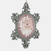 Diamond Roos Gold Pumpkin10th Wedding Jubileum Tin Sneeuwvlok Ornament (Links)