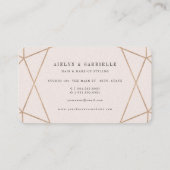 Diamond Roos Gouden Edelsteen Geometrisch Stijlvol Visitekaartje (Achterkant)