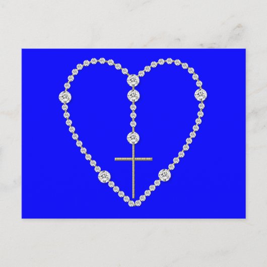 Diamond Rosary - Hail Mary Full of Grace Briefkaart (Voorkant)