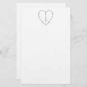 Diamond Rosary - Hail Mary Full of Grace Briefpapier (Voorkant / Achterkant)