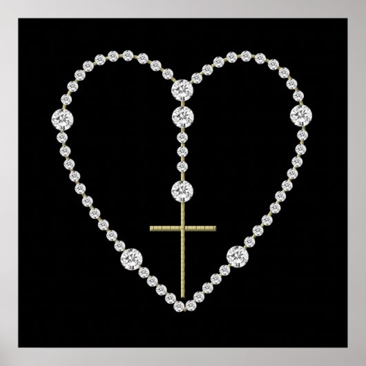 Diamond Rosary - Hail Mary Full of Grace Poster (Voorkant)