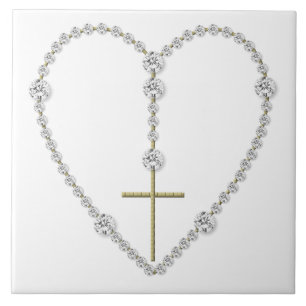 Diamond Rosary - Hail Mary Full of Grace Tegeltje