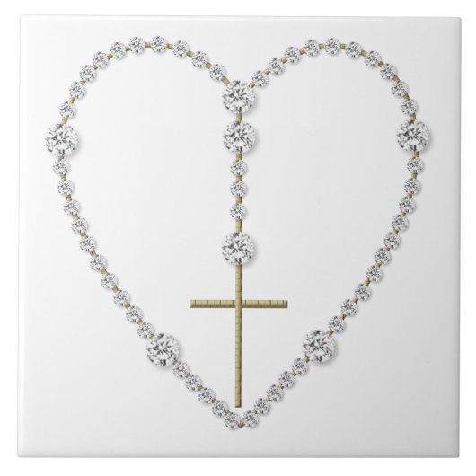 Diamond Rosary - Hail Mary Full of Grace Tegeltje (Voorkant)