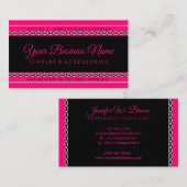 Diamond roze zwarte juwelen visitekaartje (Voorkant / Achterkant)