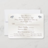 Diamond  RSVP-kaarten met keuzekeuze RSVP Kaartje (Achterkant)