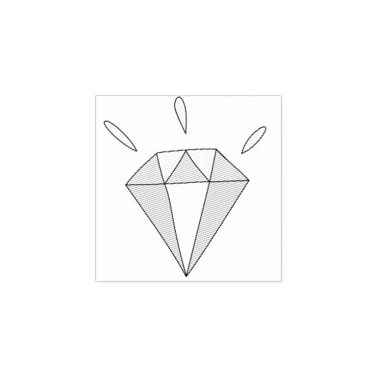 Diamond Rubber Stamp Rubberstempel (Afrduk)