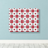 Diamond Ruby Gemstone Art, rood Canvas Afdruk (Insitu (Houten vloer))