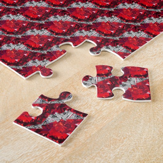 Diamond Ruby Gemstone Art, rood Legpuzzel (Zijkant)