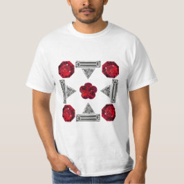 Diamond Ruby Gemstone Art, rood T-shirt