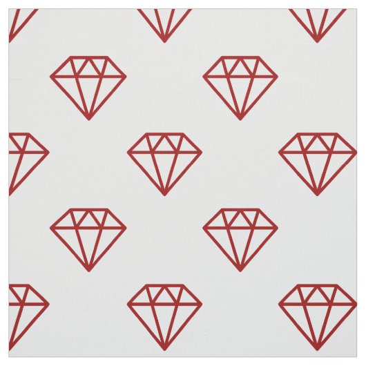 Diamond - Ruby op White Stof (Swatch)