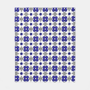 Diamond Sapphire Gemstone Art, Blue Fleece Deken