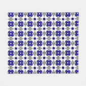 Diamond Sapphire Gemstone Art, Blue Fleece Deken (Voorkant (Horizontaal))