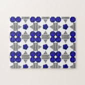 Diamond Sapphire Gemstone Art, Blue Legpuzzel (Horizontaal)