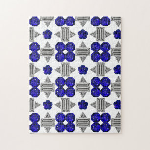 Diamond Sapphire Gemstone Art, Blue Legpuzzel