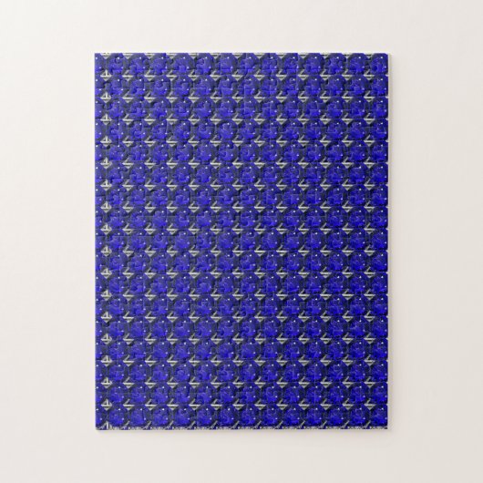 Diamond Sapphire Gemstone Art, Blue Legpuzzel (Verticaal)