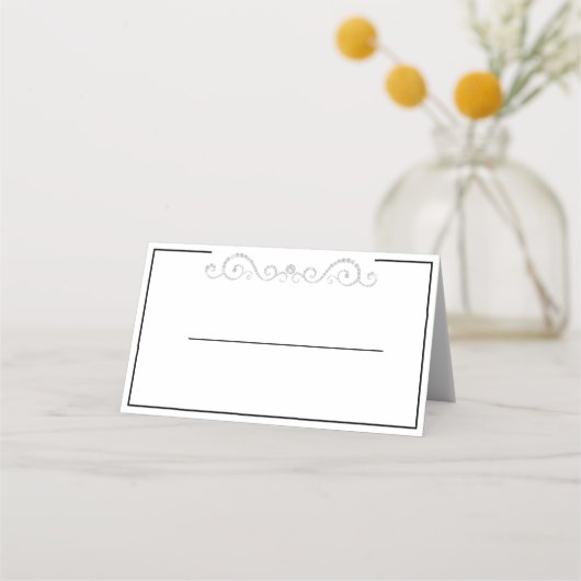 Diamond Scroll Place Card Plaatskaartje (Voorkant)
