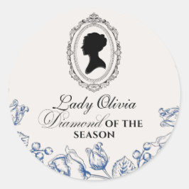 Diamond Season Bridgerton Bruiloftsborrel Ronde Sticker