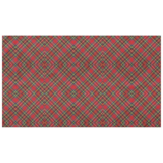 Diamond Shape Tartan Naadloos Schots Patroon Rood Tafelkleed (Voorkant (Horizontaal))