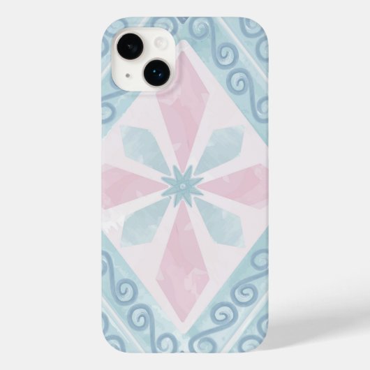 diamond shaped blue pattern Case-Mate iPhone case (Achterkant)