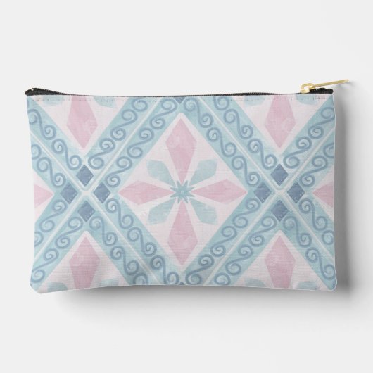diamond shaped blue pattern etui (Achterkant)