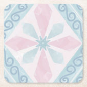 diamond shaped blue pattern kartonnen onderzetters (Voorkant)